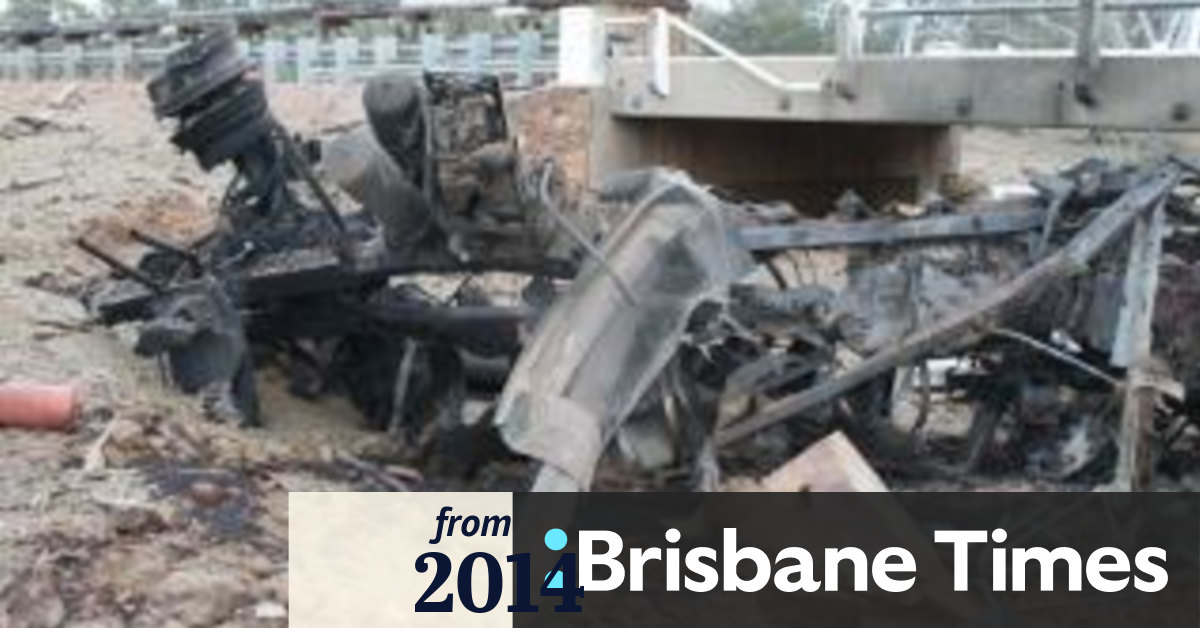 Ammonium nitrate still at truck crash scene explosives examiners